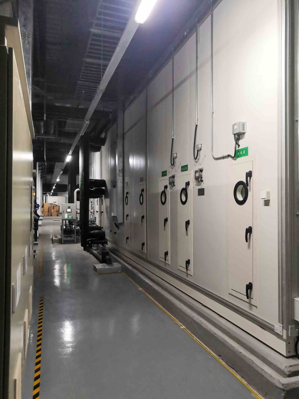 Funcionalidad Jetex de la unidad AHU HVAC que integra calefacción, ventilación y aire acondicionado en la infraestructura del edificio